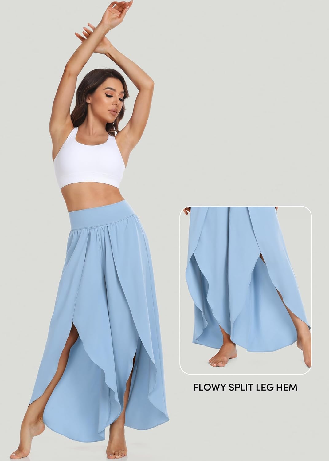 IUGA Flowy Pants for Women Wide Leg High Waisted Palazzo Boho Beach Harem Pants for Casual Dance Summer - Image 5