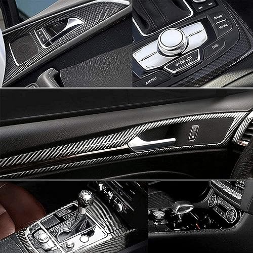 CompraFun Film Covering Voiture, 6D Covering Carbone en Vinyle 150 x 30cm Noir, Fibre de Carbone Adhésif Imperméable Pas de Bulles, Film de Protection pour Peinture, pour Voiture, Moto, Vélo – vue 6
