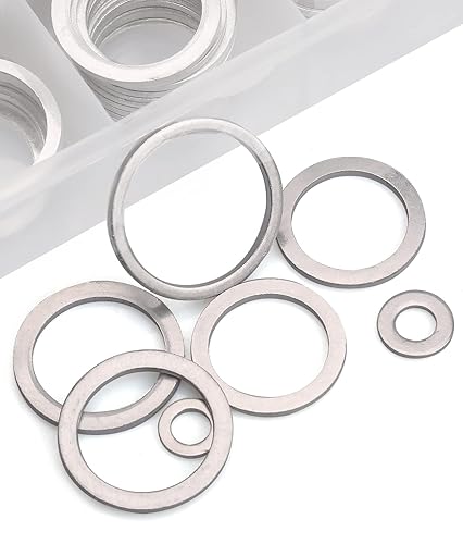 Miniatura 6 de 508 piezas de junta de tapón de drenaje de aceite de aluminio para arandela de trituración, incluye 18 tamaños: M6 M8 M10 M12 M14 M16 M18 M22 M24