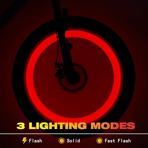 Vista 30 de Bike Wheel Spoke Lights 6-Pack with Batteries Included, Kid Bicycle Accessories for Boys Girls with 3 Lighting Modes, Easy to Install Spoke Paquete