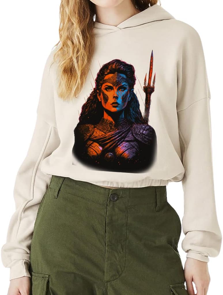 Beautiful Cinched Bottom Hoodie - Cool Graphic Women’s Hoodie - Digital Art Hooded Sweatshirt