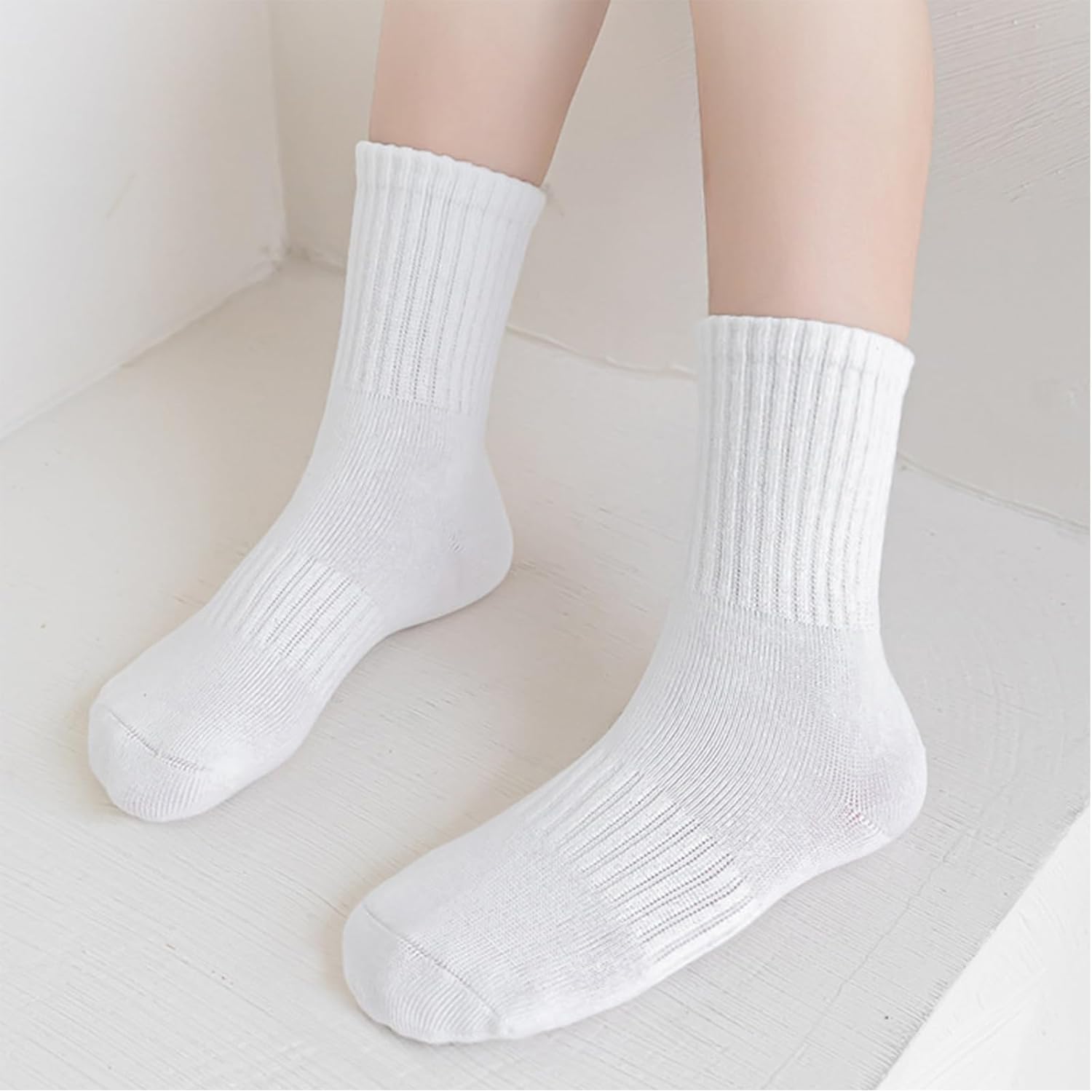 20 Pairs Crew Athletic Socks for Kids Breathable Cushion Crew Socks for Kids Sport Running Traveling - Image 5