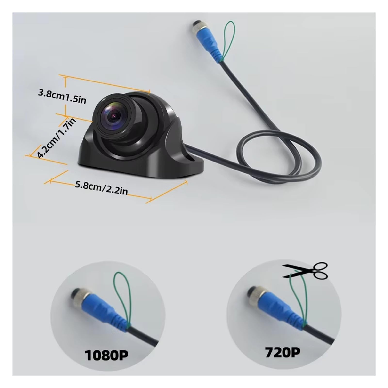 Auto Rückfahrkameras Universal AHD Full HD Nachtsicht Rückfahrkamera 1080P 720P vorne(Camera)