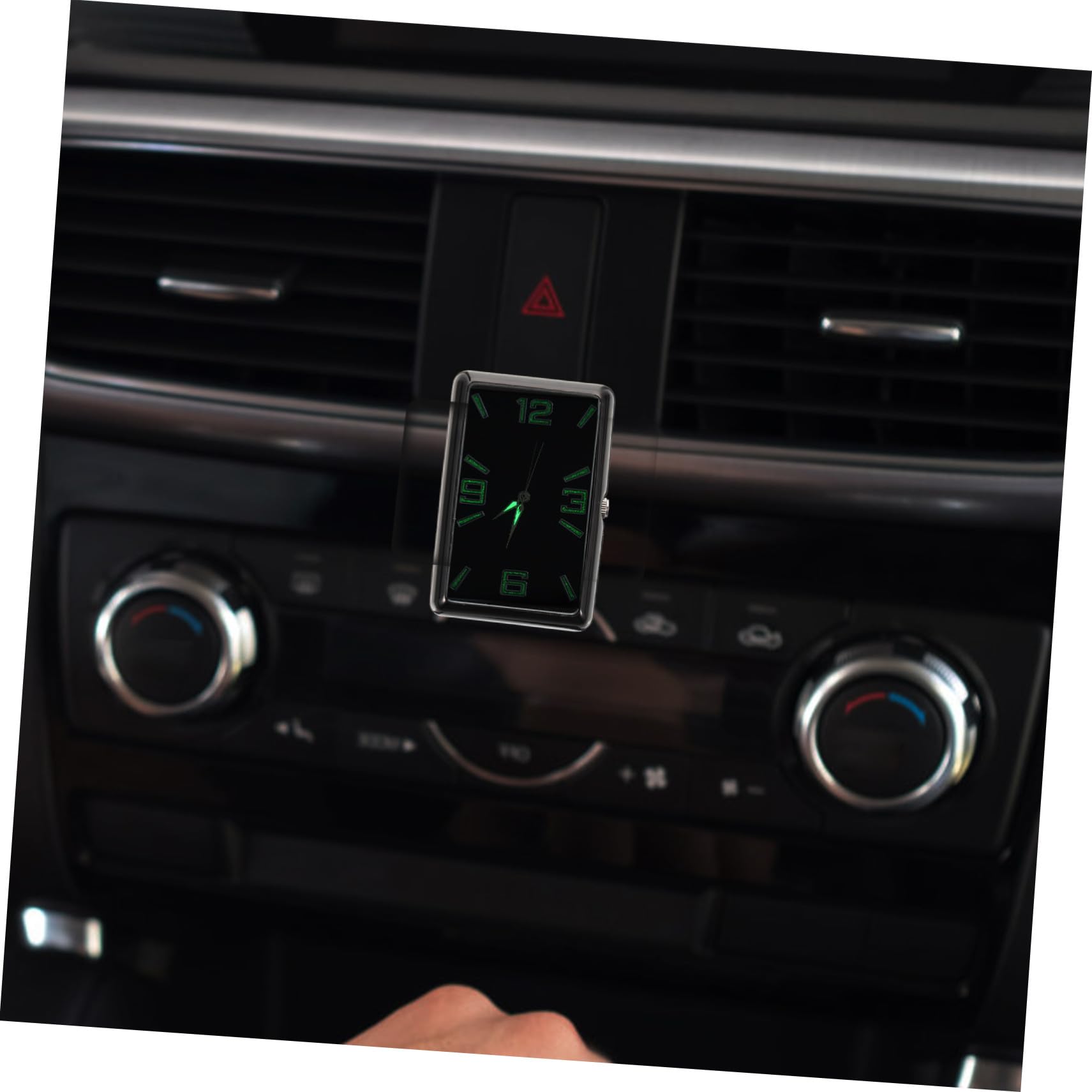 Ciieeo Reloj Aleación para Adhesivo Cuadrado para Individual Diseño Coche Decoración y Vidrio, Pequeño y Ligero del Salpicadero