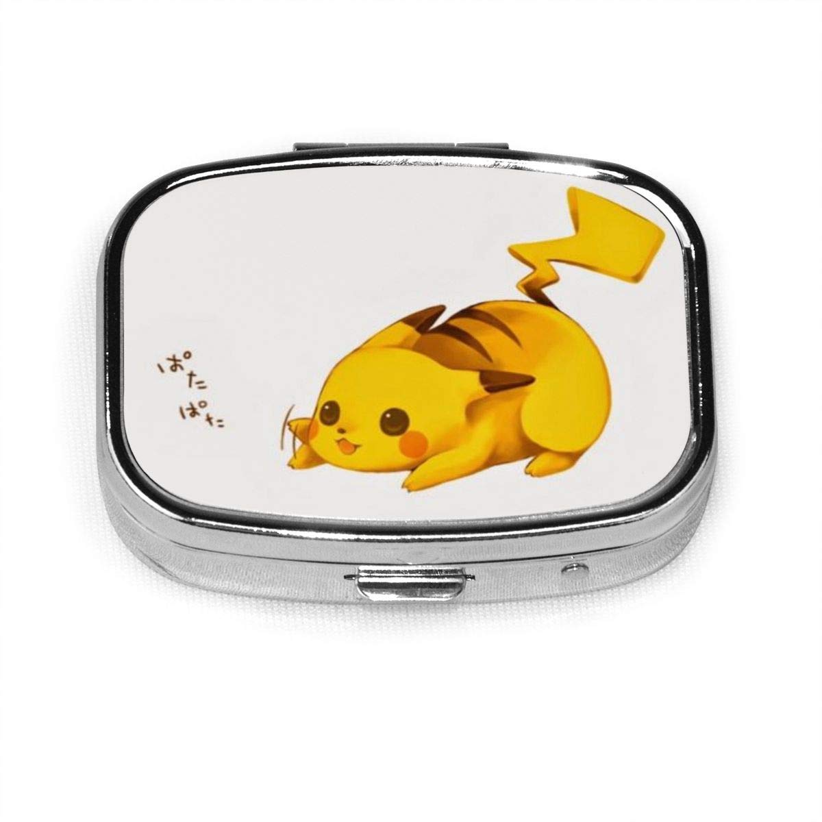Pikachu Pill Box Organizer Travel Pill Case Pocket Airtight Supplement Holder Portable Vitamin 2 Compartment Medicine Container