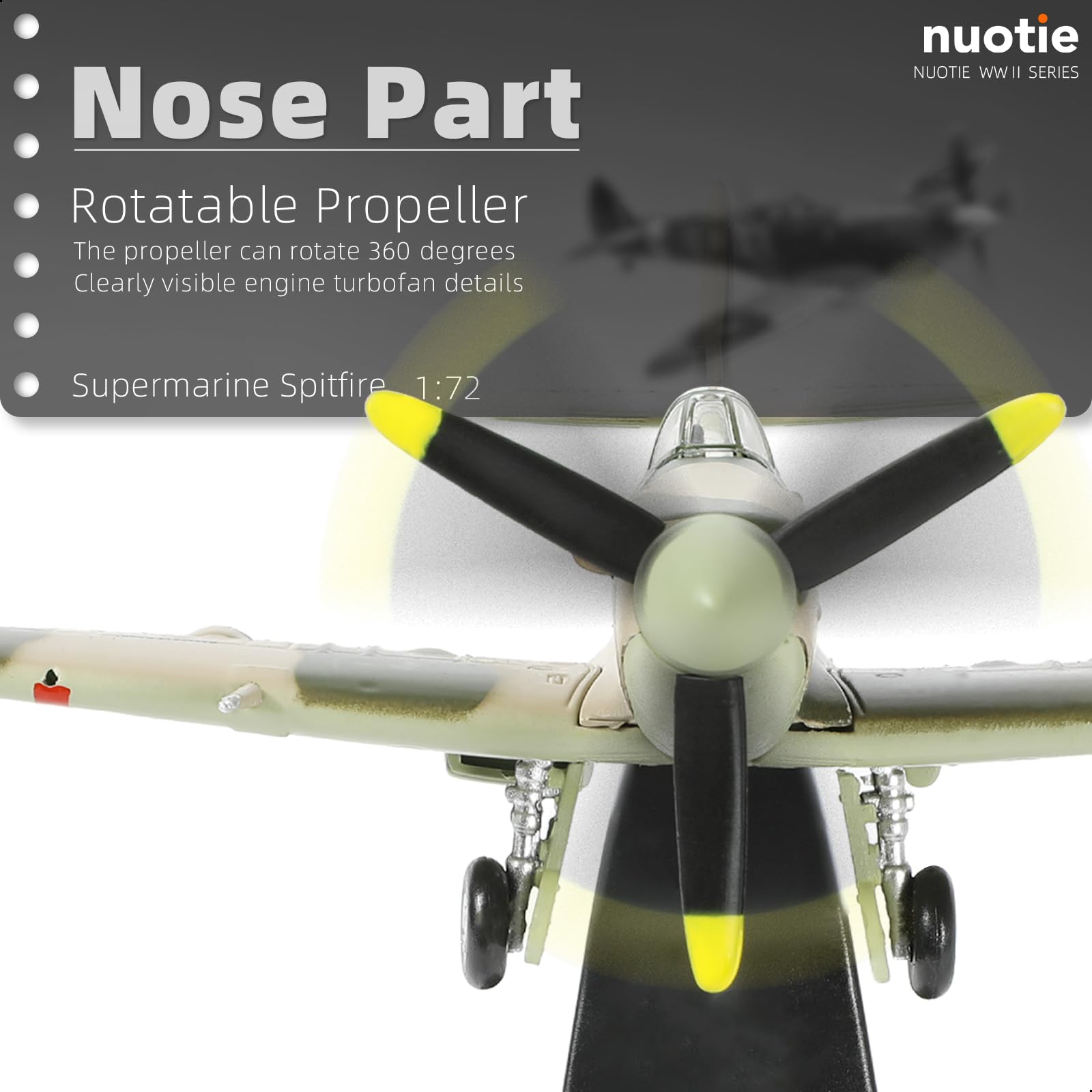 Amazon.co.jp: NUOTIE 1/72 スピットファイア金属戦闘機モデル完成品