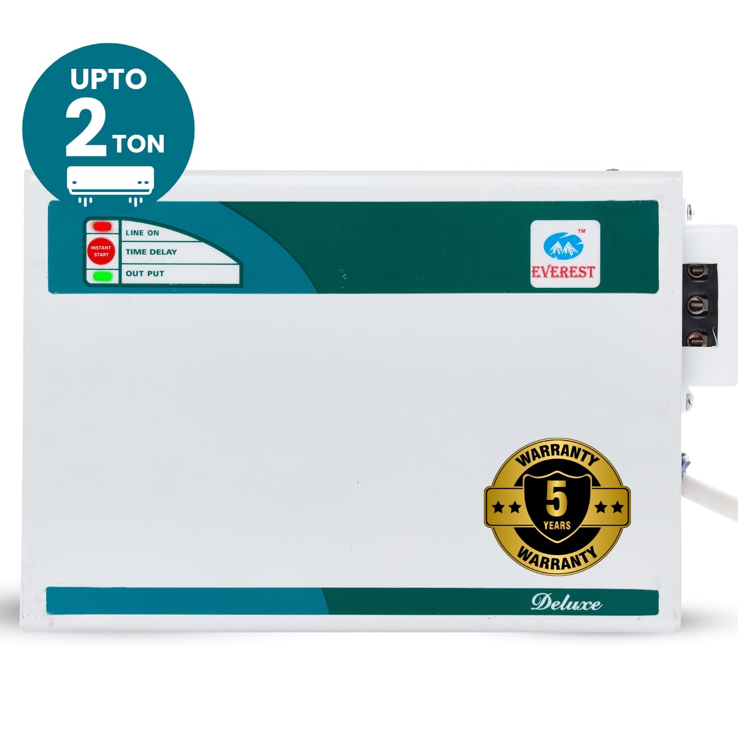 Everest 5 KVA Deluxe Voltage Stabilizer Used Upto 2 ton AC | Inverter AC, Split AC & Window AC | Convenient LED Indicator | Working Range : 170 V to 270 V | (White) (B00VGON5DI) Amazon Price History, Amazon Price Tracker