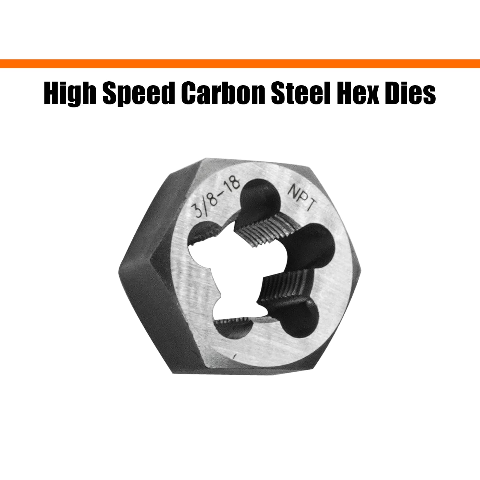 NPT Pipe Die Set 6 Piece Die Set Carbon Steel 1/8"-27 1/4"-18 3/8"-18 1/2"-14 3/4"-14 1"-11 1/2 — Amazon image 4