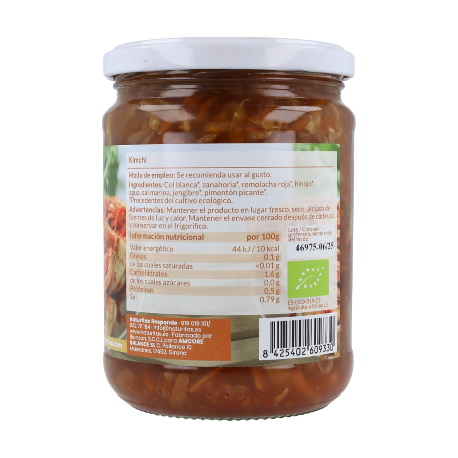 Naturitas Essentials Pack Kimchi Bio 2x420g Cabbage Kimchi Conservas