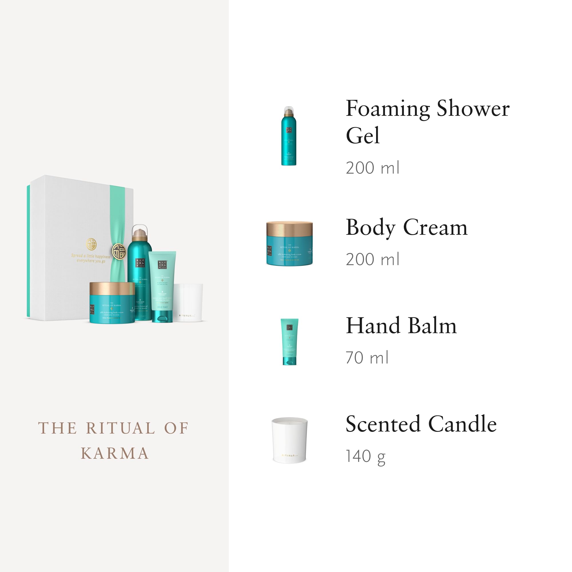 RITUALS Geschenkset The Ritual of Karma Large, Haut-, Bade- & Körperprodukte inklusive Kerze, pflegend und beruhigend mit Lotusblüte & Weißem Tee. Ein perfektes Geschenk für Weihnachten.