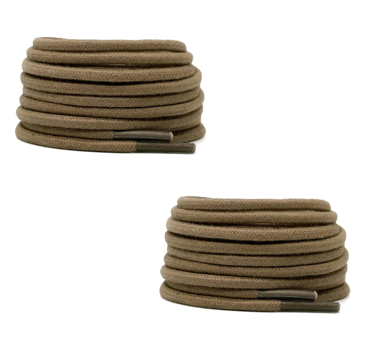 2 PAIRS Round Shoe laces 48 Inches 3 MM Thick Shoelaces for Athletic Running Sneakers Shoes Boot Strings (2 Pairs)