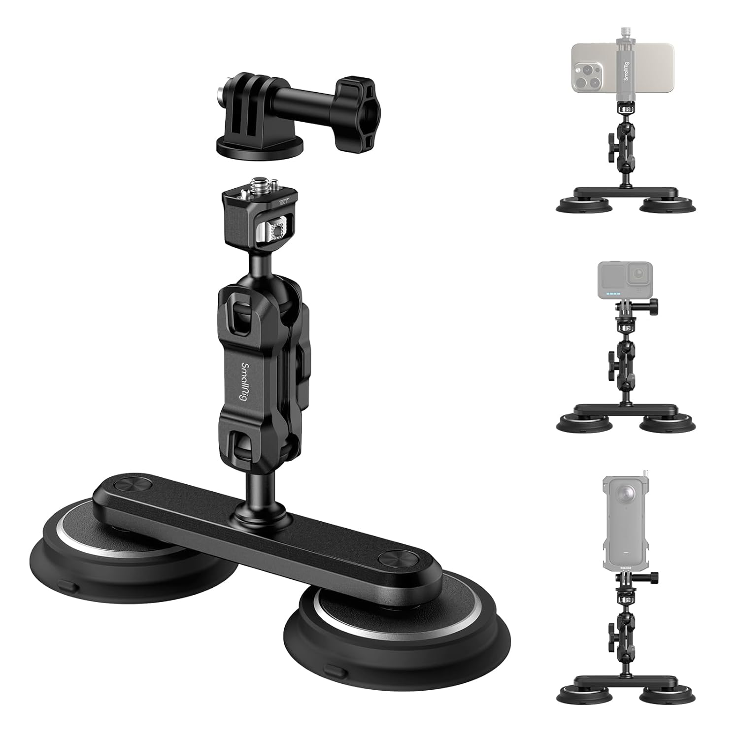 SmallRig Dual Magnetic Suction Cup Mounting Support Kit for Action Cameras 4467