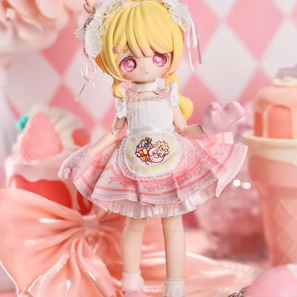 niannyyhouse BJD Blind Box Figur, Ball Jointed Doll with Clothes, Island Adventure Series, 1:12 Scale, Articulated Collectible Dress-up Action Figure (4PCs)