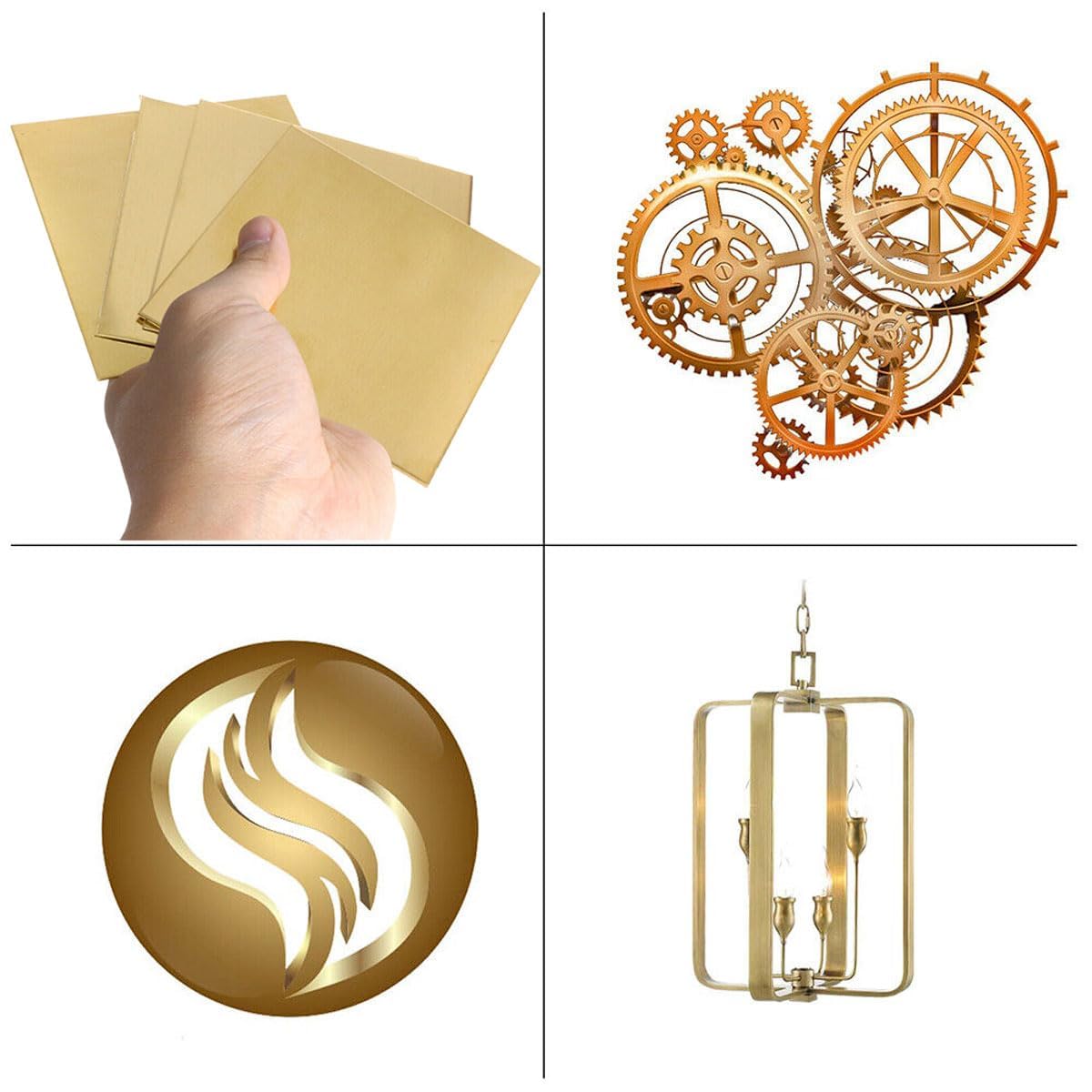 Lamiere Di Ottone Spesse 0,5 Mm - 4 Pezzi Per Creazioni Artigianali, Bracciali E Progetti Fai-da-te - Foto 4