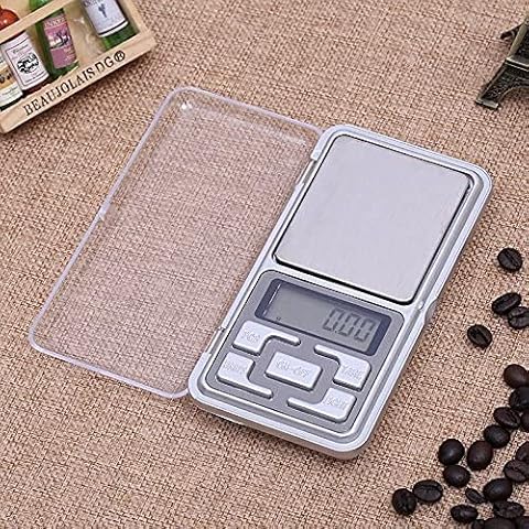 live4gadgets Digital Scale, Portable Weighing Scale 0.01 g-200 g, High Precision Mini Pocket Scale for Gold, Jewellery, Digital Kitchen Scales Food Herb and Coffee with Back-Lit LCD Display Cover