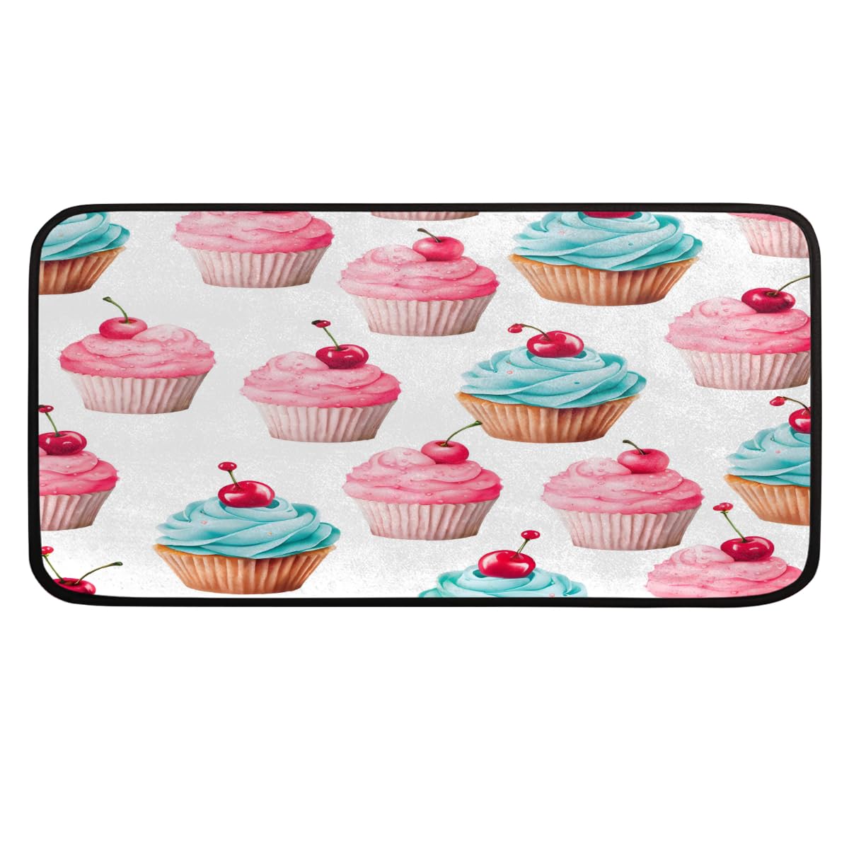 Tapis de cuisine motif cerises tapis de sol absorbant lavable 99x51 cm