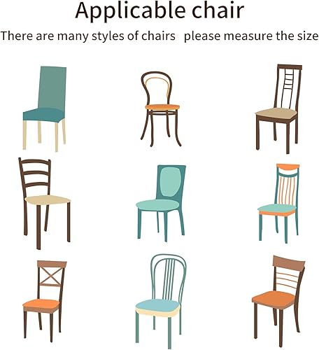 Miniatura 5 de Frienda Funda elástica de elastano para silla de comedor y banda elástica para silla con hebilla redonda para boda, comedor, banquete, evento,