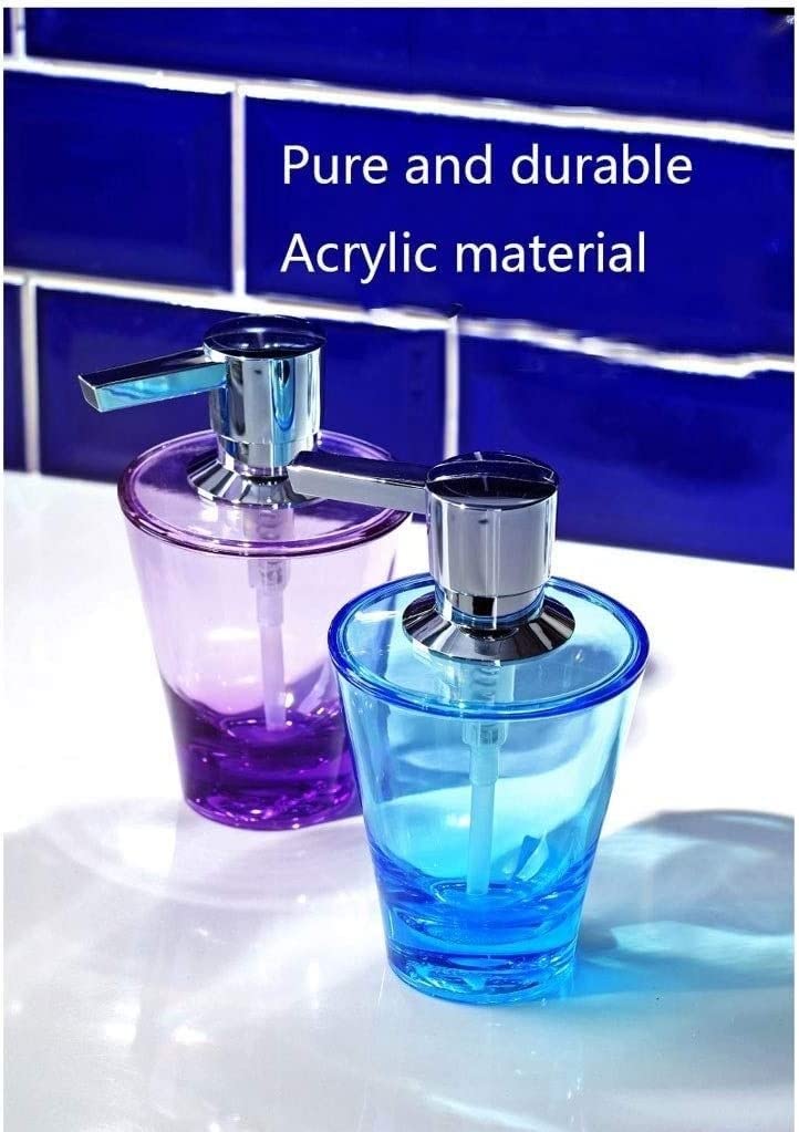 Pusta butelka w łazience, płyn do dezynfekcji rąk z pompką, uchwyt na butelkę z akrylowym płynem do dezynfekcji rąk(Blue)