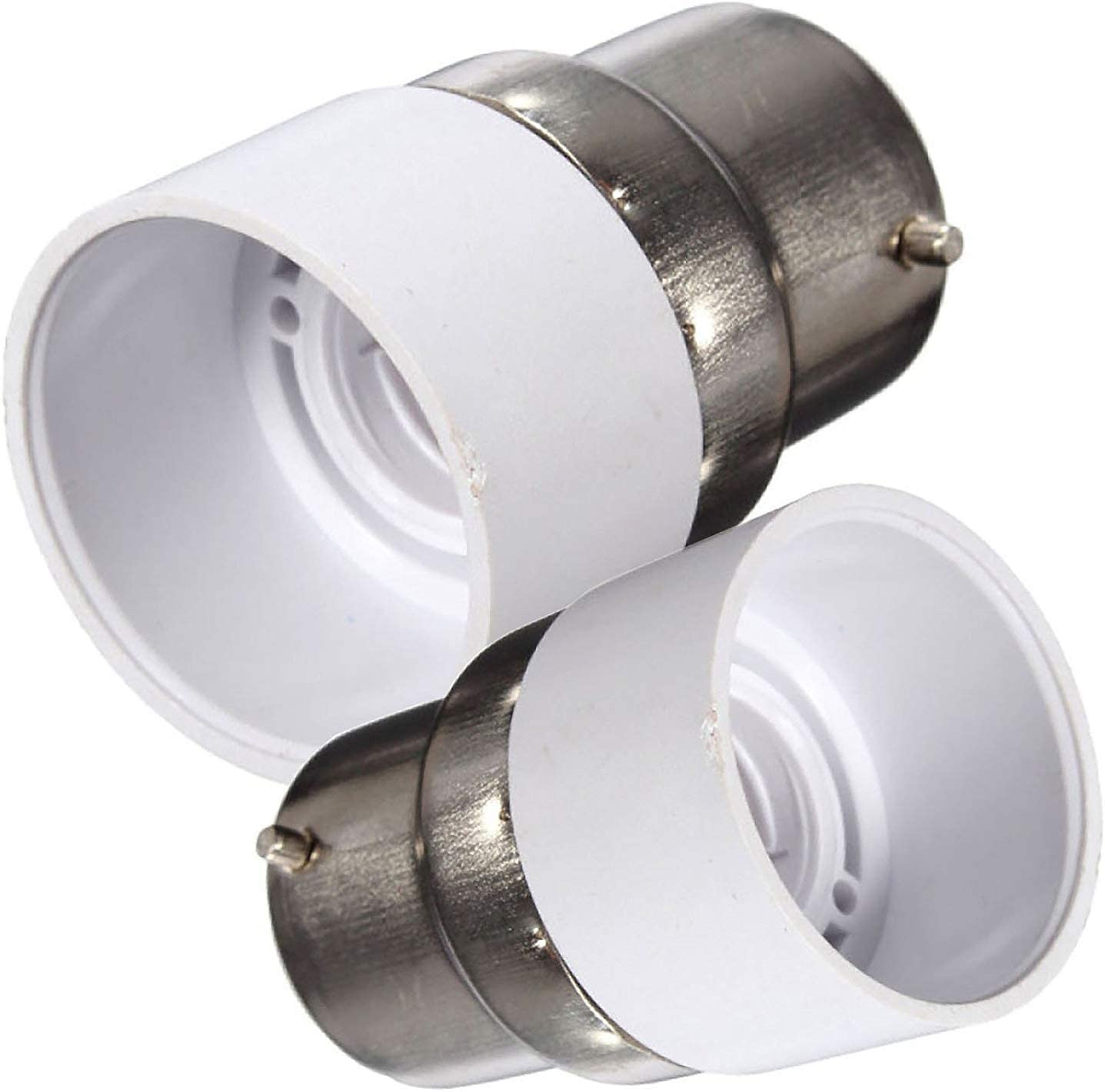 B22 to E14 Bulb Convertor Lamp Base Socket, Bulb Adapter Screw Socket Lamp Holder – White (Pack of 2 Pieces)-image-24