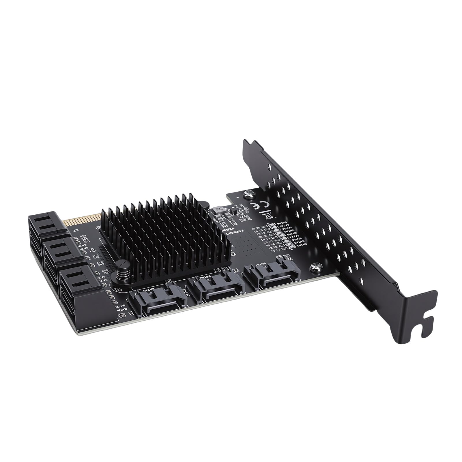Scheda di Espansione PCIe a 9, Scheda con velocità di Trasferimento da 6 Gbps, di Supporto NCQ AHCI con compatibilità, Ideale per NAS, PC e Server