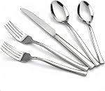 Idomy 60-Piece Stainless Steel Flatware Set, Cutlery Set Service for 12