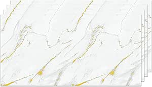 IZODEKOR Golden Harmony - Lujo minimalista con paneles mármol dorado para baños boutique moderno