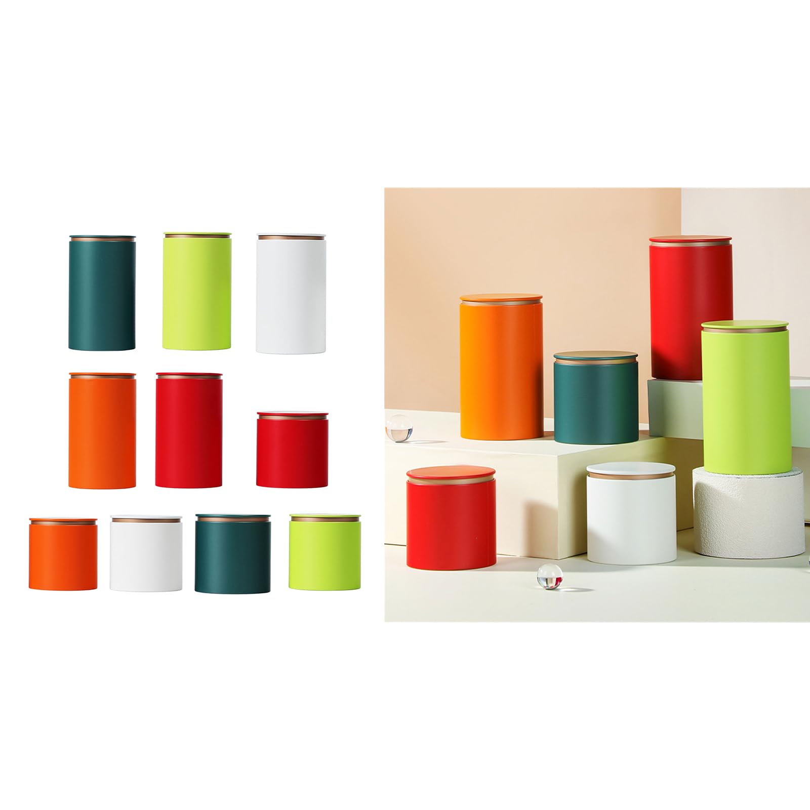 Metal Tea Canister for Tea Storage, Coffee Storage, Container Jar, Metal Tea Box Can, Candy Holder