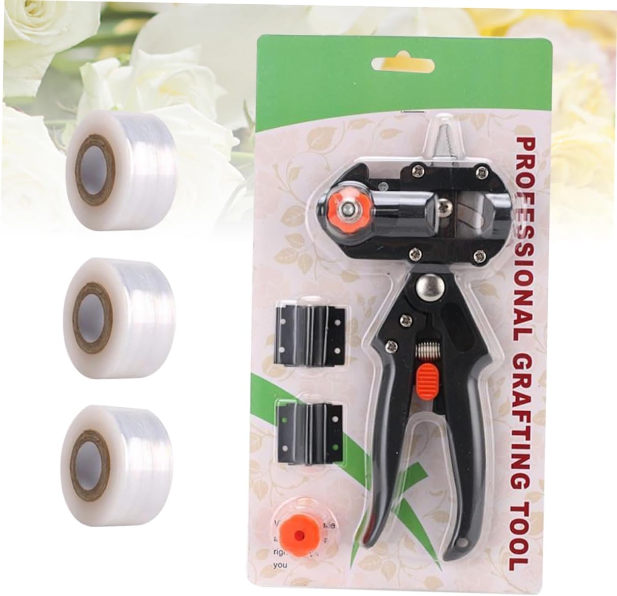 POPETPOP 3pcs Grafting Shears Pruner for Fruit Trees Multi-function Bud Cutter Replaceable Blades and Grafting Tape and Easy to Use Gardening Tool for Efficient Plant Care