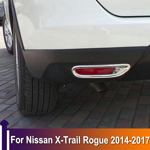 Miniatura 5 de MadLoN Cubierta de luz antiniebla para Nissan x-Trail Rogue 2014-2017, decoración de marco de luz antiniebla delantera y trasera, cubierta de luz