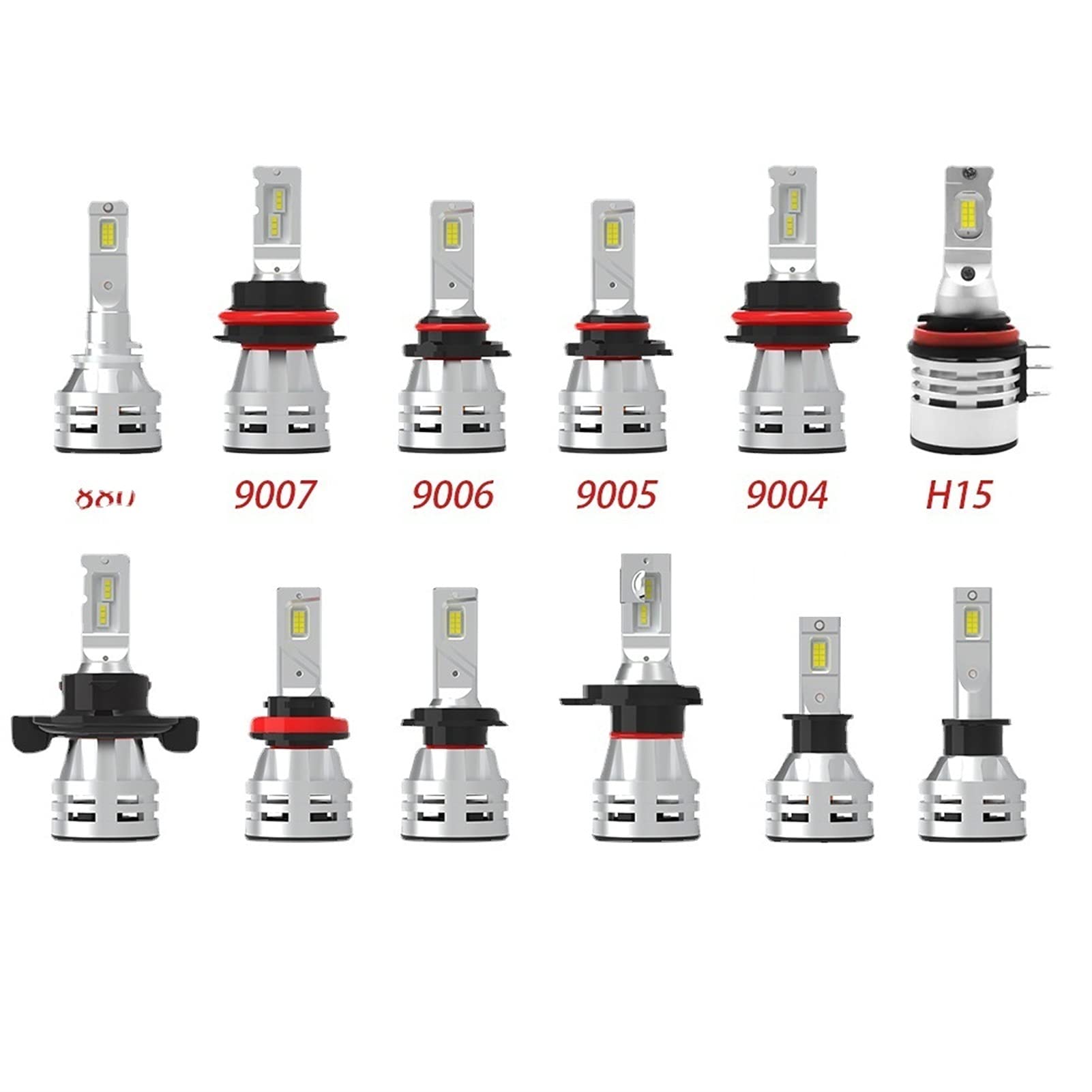 Kit de Conversion du xénon Super Bright Haute Puissance H15led phares Ampoule 9005 9006 H11 Voiture H7 H4 LED Phare Auto et Moto (Size : H13)