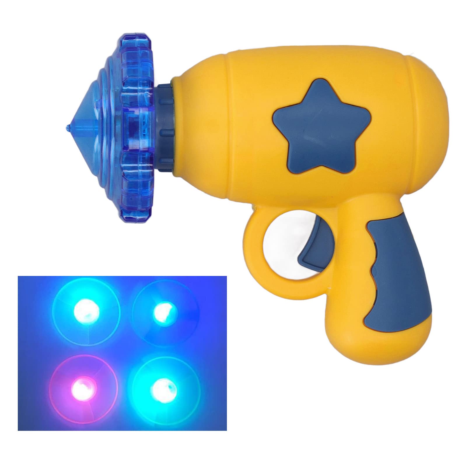RiToEasysports Super Saucer Disc Launcher Toys, LED Light Kids Flying Saucer Disc Toy Flying Saucer Disc Launcher para Fiesta Favor, Cat Toys