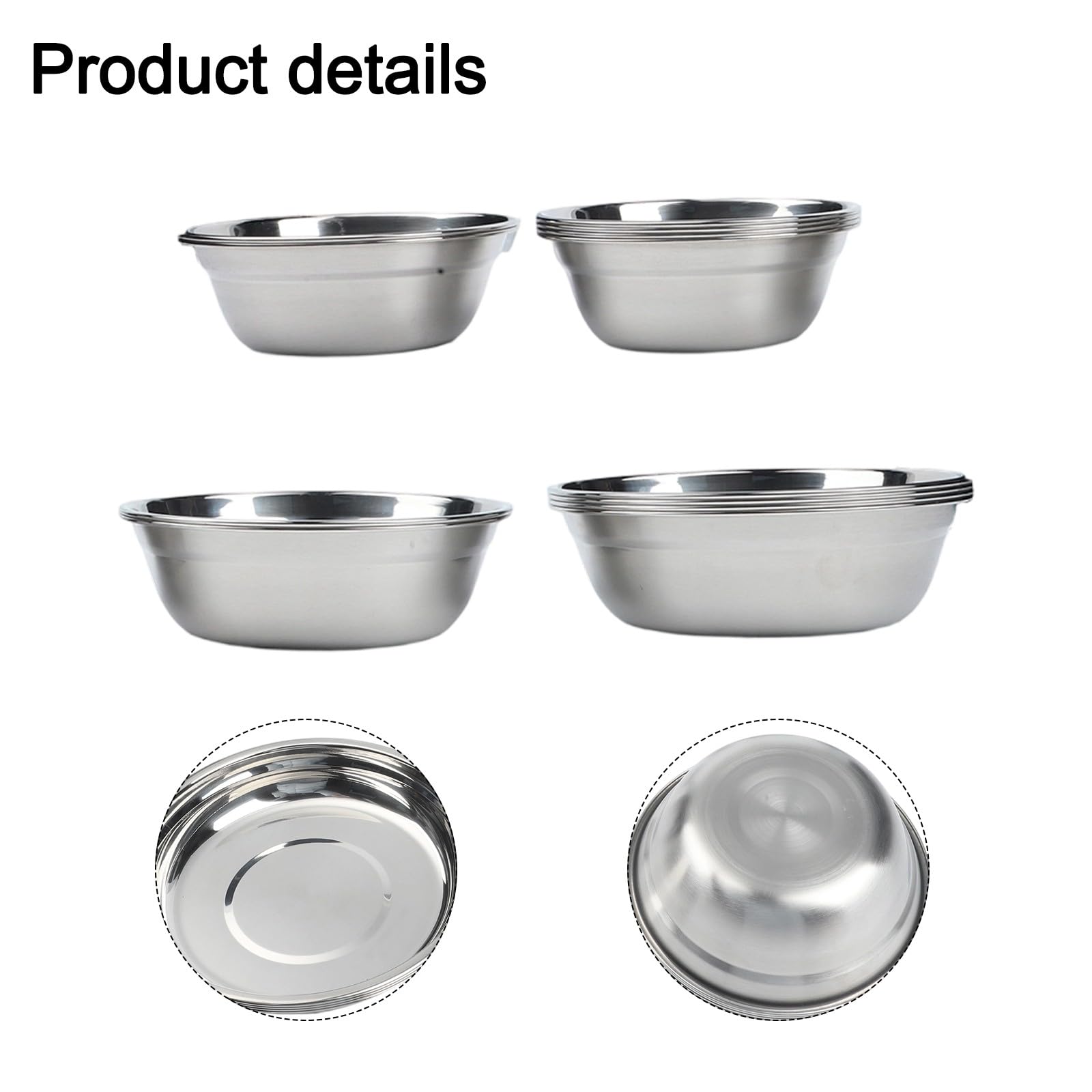 20 Stück Edelstahl Camping Teller Set, 304 SUS Leichte Schüsseln und Geschirr für Outdoor Picknick BBQ Tragbares Stapelbares Besteck Kit mit Aufbewahrungstasche