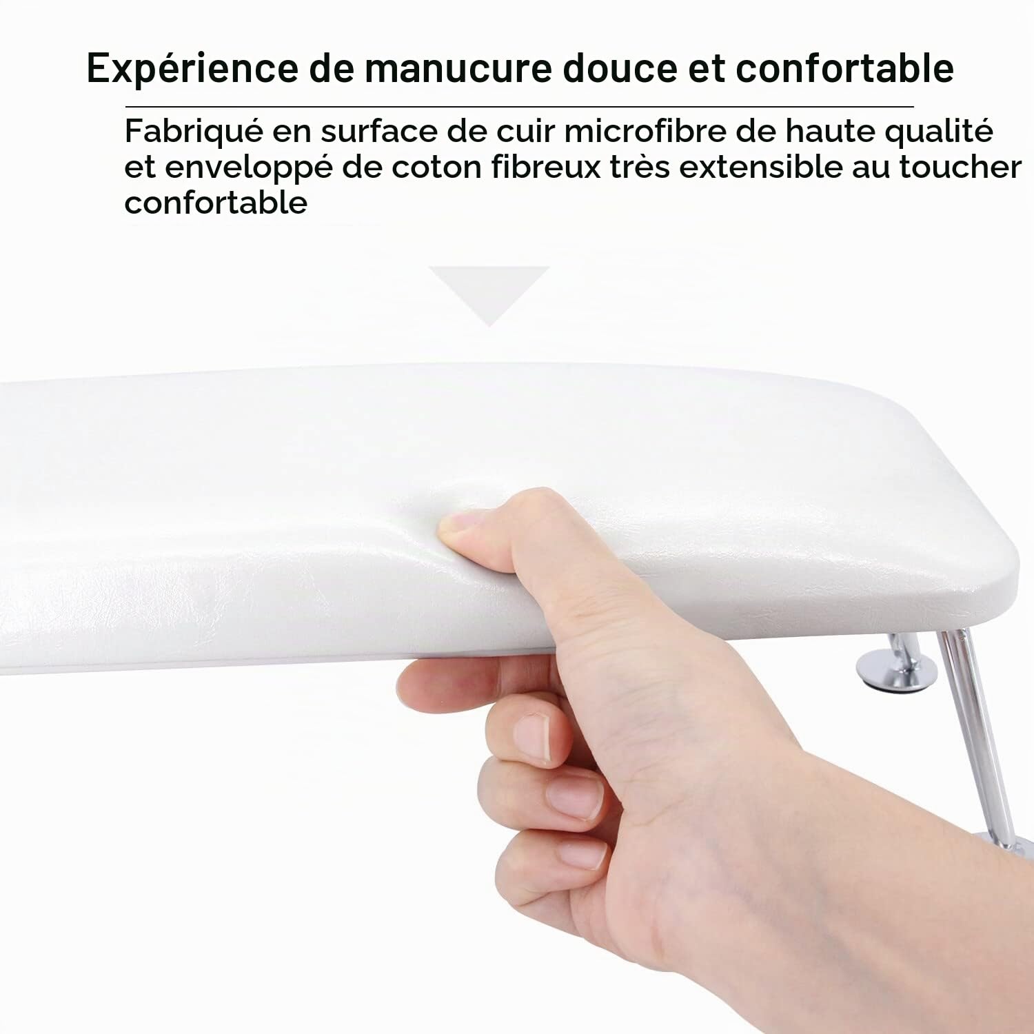 Coussins Repose Main Manucure 2 en 1,Repose-Bras à Ongles avec lampe à Ongles,Repose-Mains à Ongles Antidérapant pour les Mains et les Pieds Utilisation de Salon D'ongle