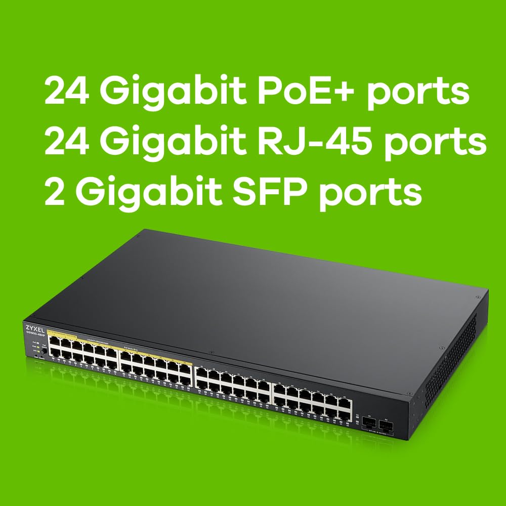 UTT S1242GP 24 Ports Gigabit PoE Switch, with 24 Gigabit PoE Port + 2 Gigabit SFP Uplinks Ports, 250W Power. 802.3af/at for IP Camera, AP, IP Phone