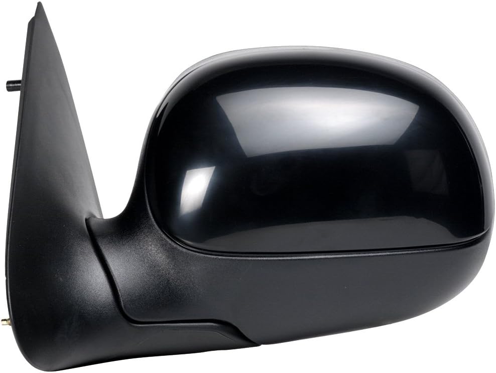 Driver Side Mirror for Ford F150, F250 LD Pick-Up, Black, w/PTM Cover, Foldaway, Manual (Will not fit on Crew Cab Models)