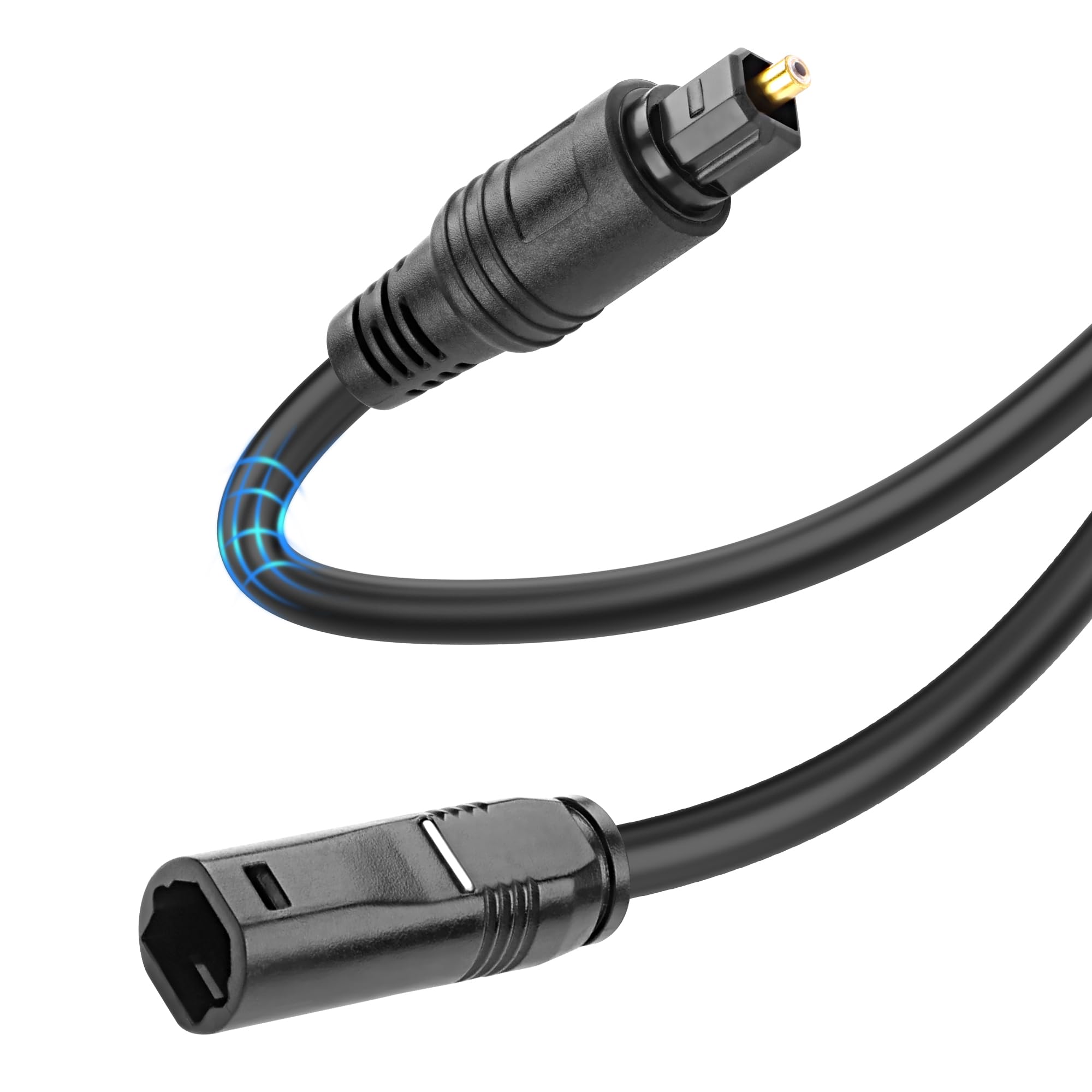 Câble Audio Optique Numérique Toslink 1,5 M - Fibre Optique, Connecteurs Plaqués Or - Pour TV, Barre De Son, Home Cinéma, PS4, Xbox
