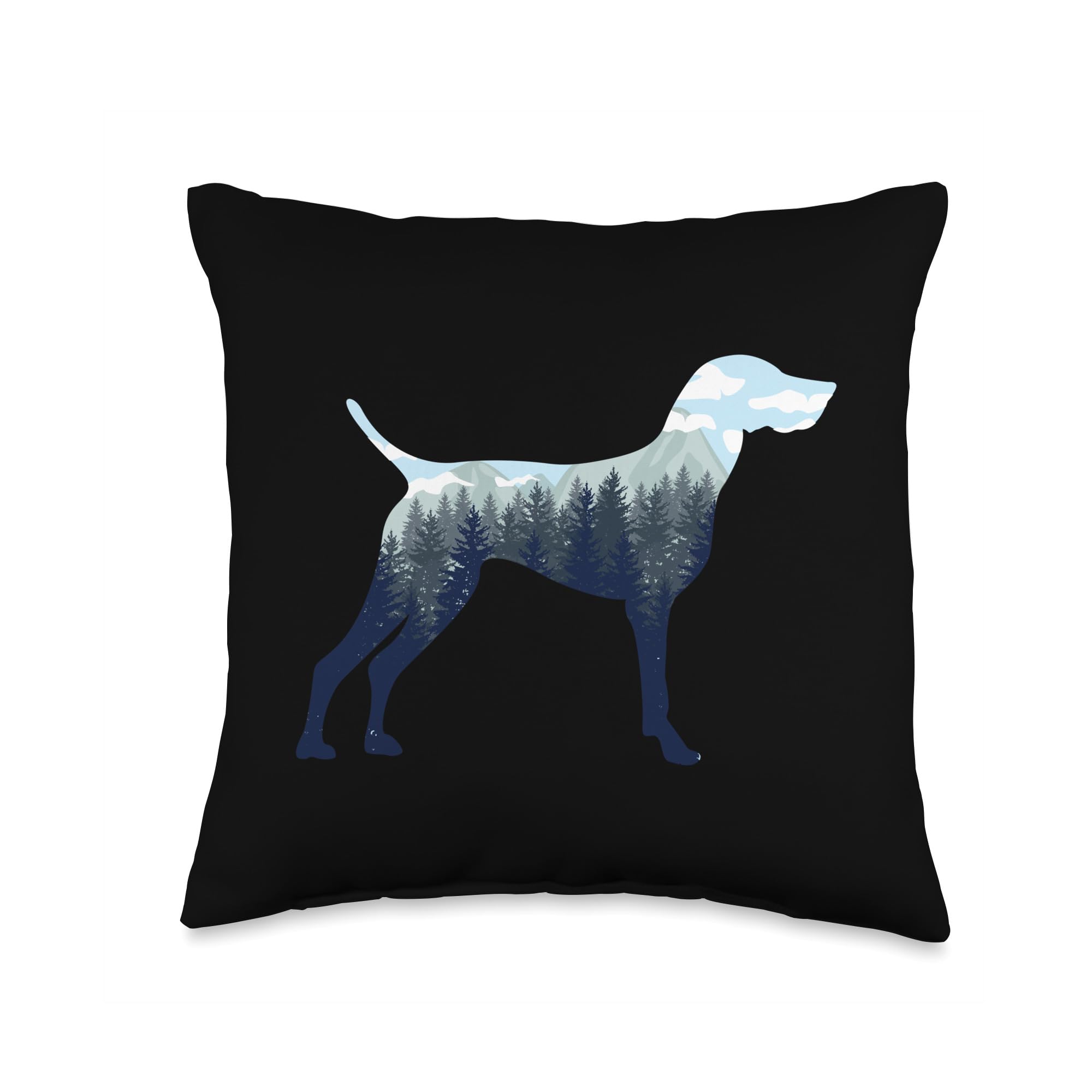 German Shorthair Pointer Mom Nature Lover Silhouette Throw Pillow