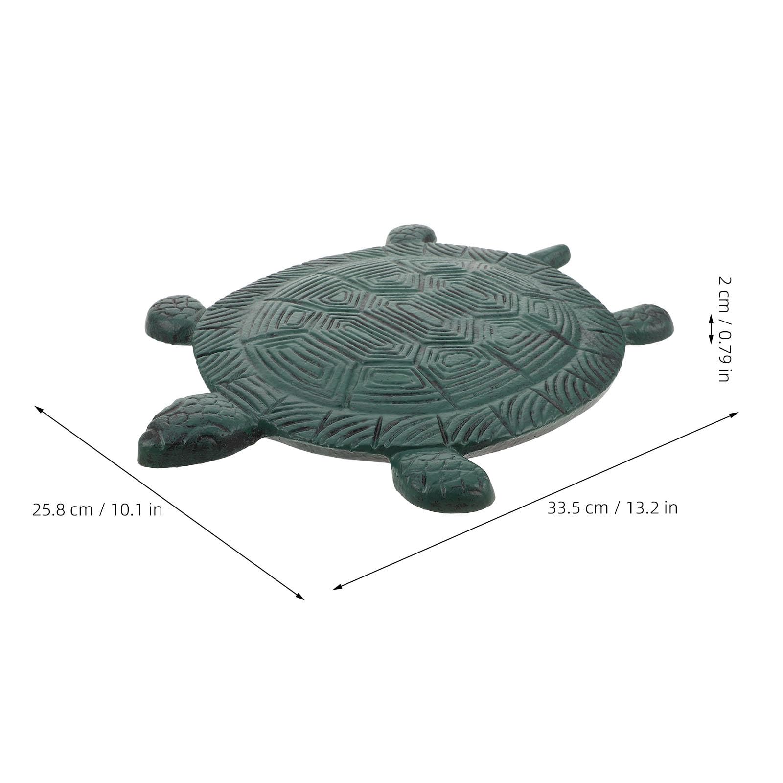Hemobllo Gusseiserne Schildkröten Trittstein Gartenfigur für Wege und
