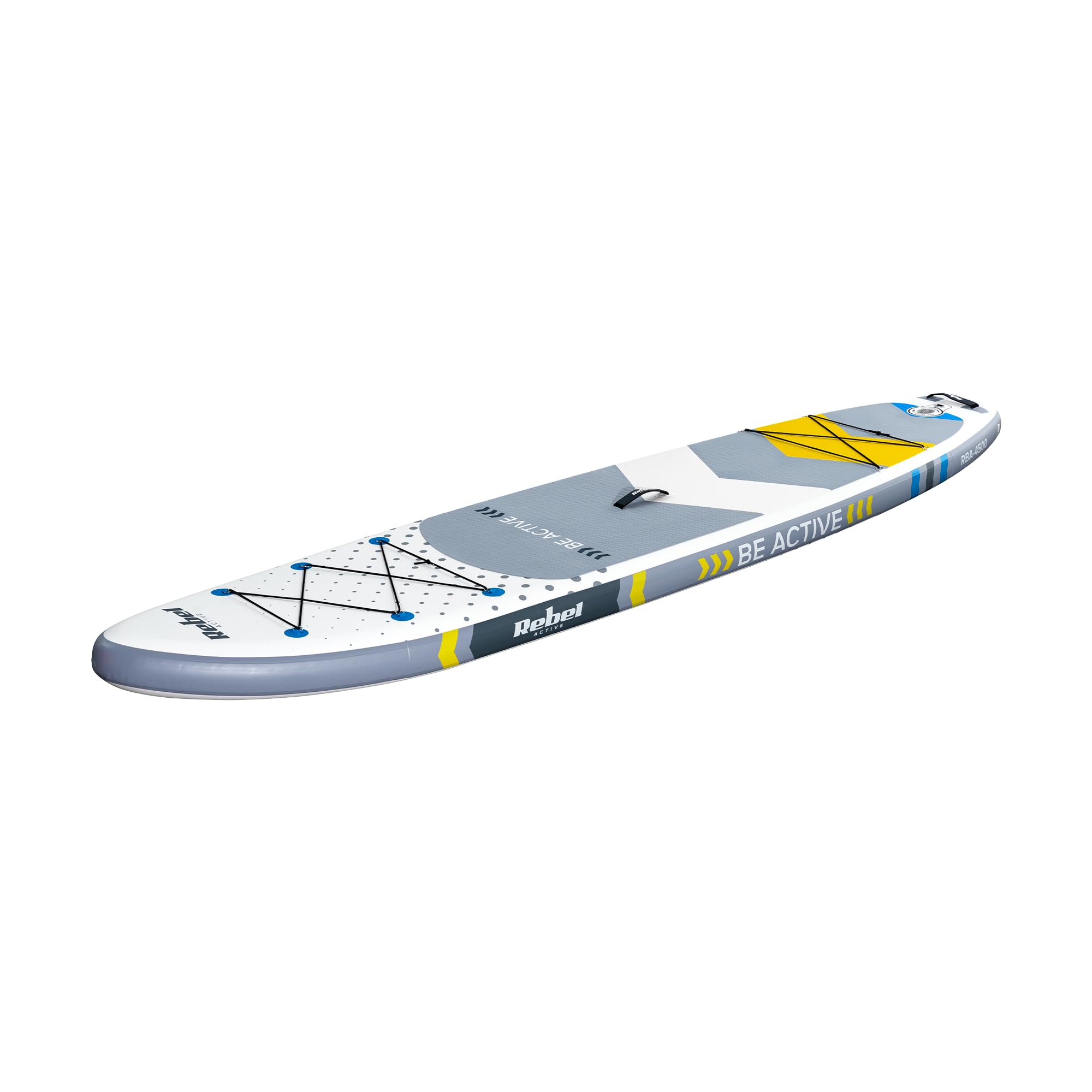 Rebel Electro Deska SUP Pompowana do Pływania Drop-Stitch 350 cm Zestaw Wiosło Pompka Plecak RBA-4500-WH