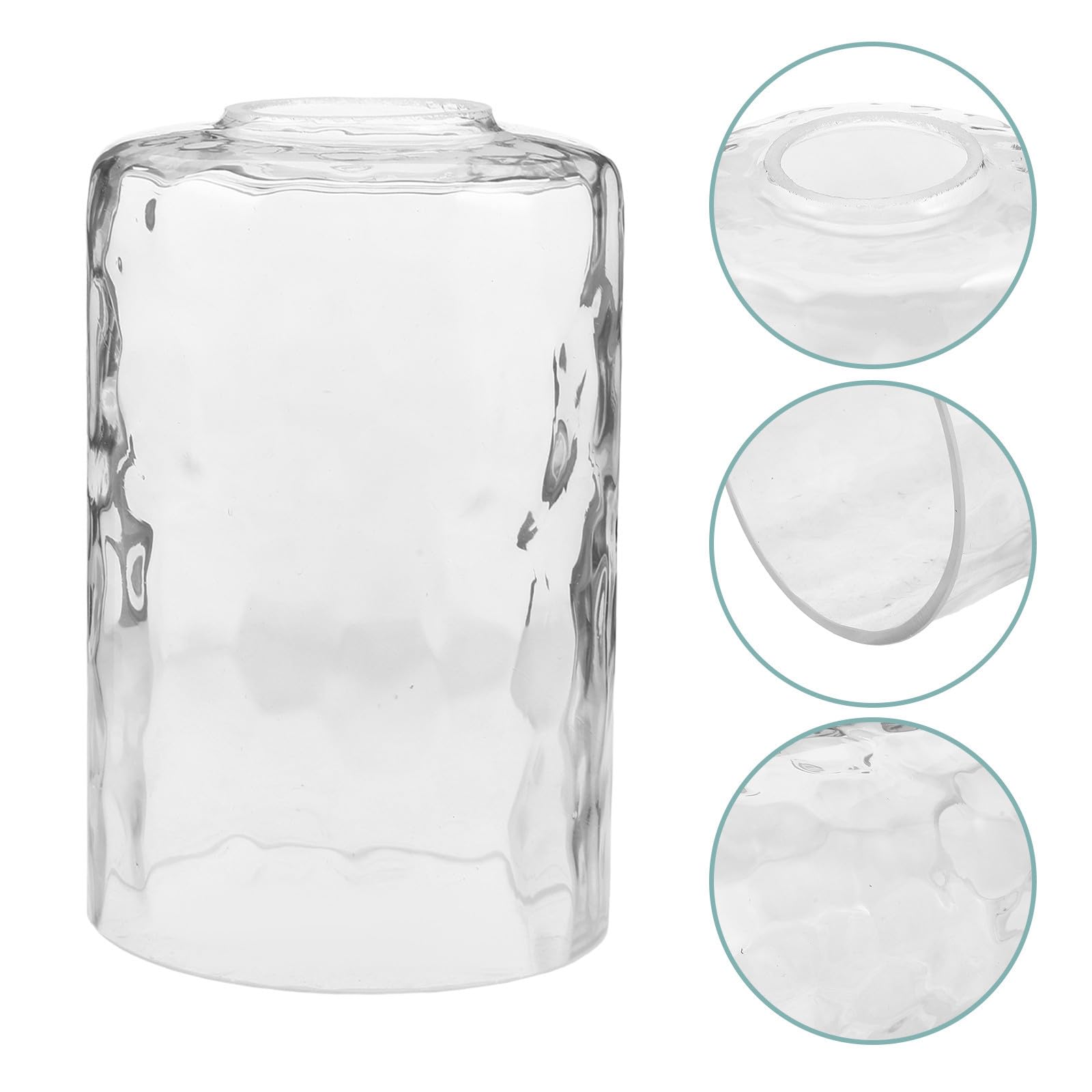 Pantalla de Lámpara de Vidrio Diámetro de 4.2cm Textura de Ondas de Agua Resistente a Daños 3 Piezas y Compatible Lámparas de Techo y Candelabros