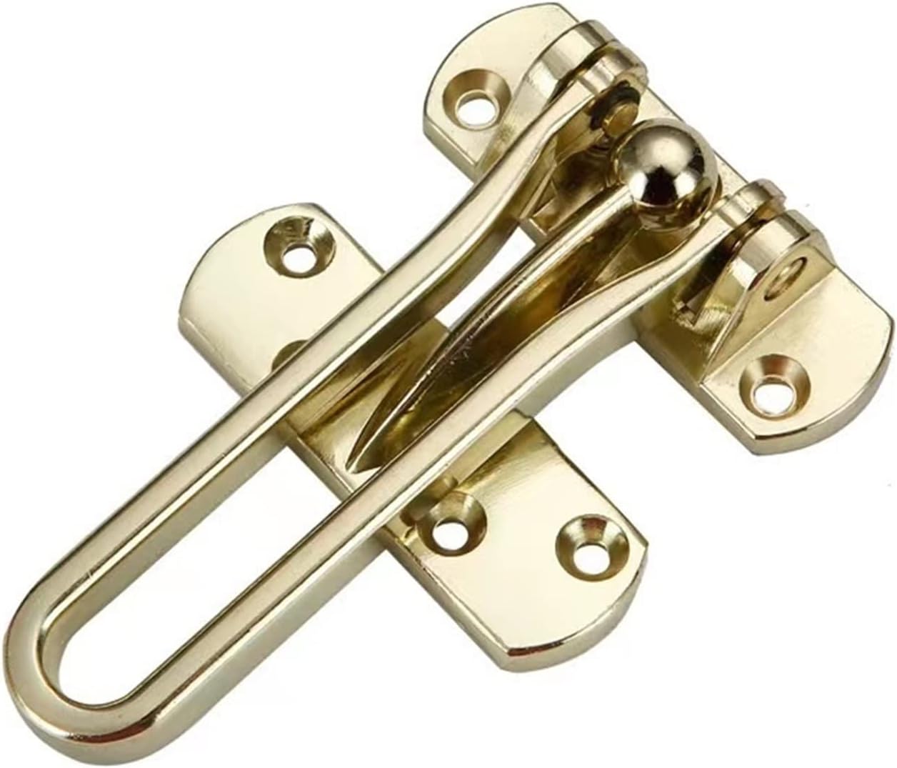 Door Lock Swing bar Door Guard Reinforced Door Buckle Lock Chain Anti-Theft Buckle Family Door(Black)