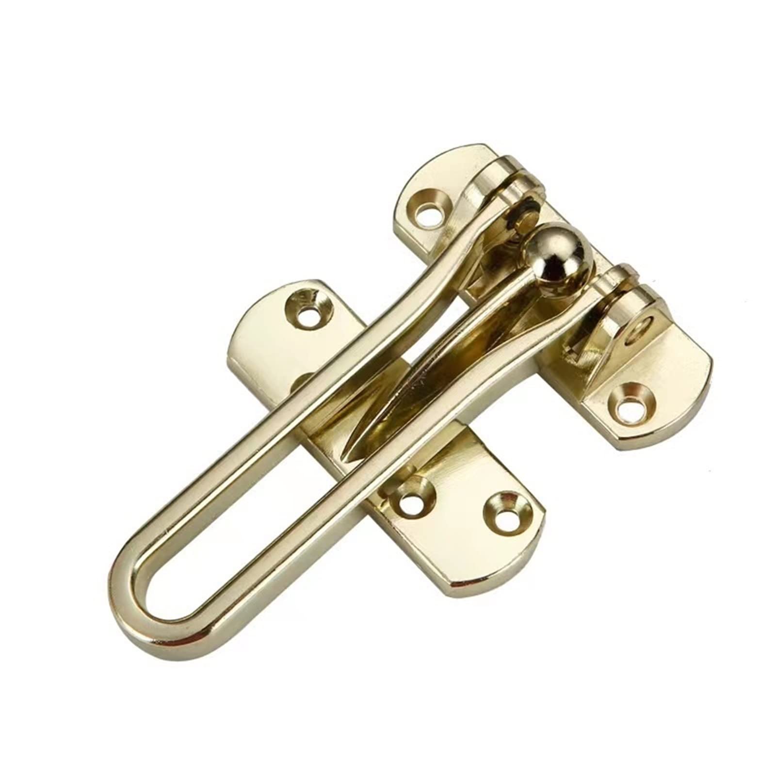 Door Lock Swing bar Guard Reinforced Buckle Chain Anti-Theft Family(Nero)