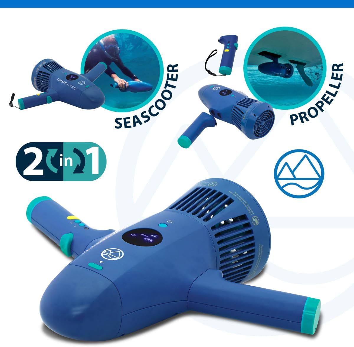 Boost Seascooter - 2 in 1 Marino & Isup Prelper - Wireless Telecomed Telecomed Control Handle - Litili battery - 3 speed - Sottomarino scooter - Paddle Boarding 4 61Gpv1l 6lL. AC SL1200