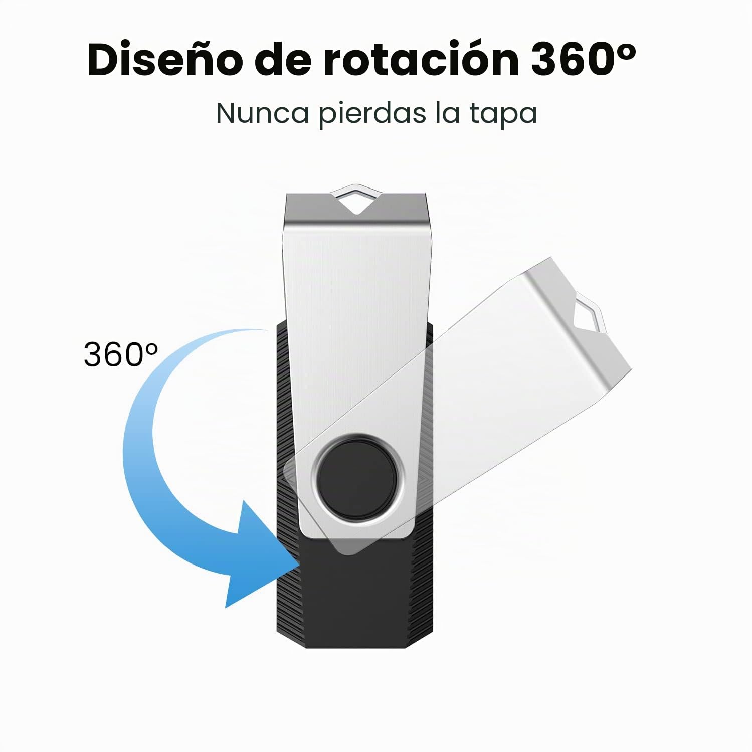KEXIN Paquete de 50 Unidades Flash USB de 8 GB, USB 2.0, Unidad Flash giratoria con Paquete de 50 Unidades Flash de 8 GB