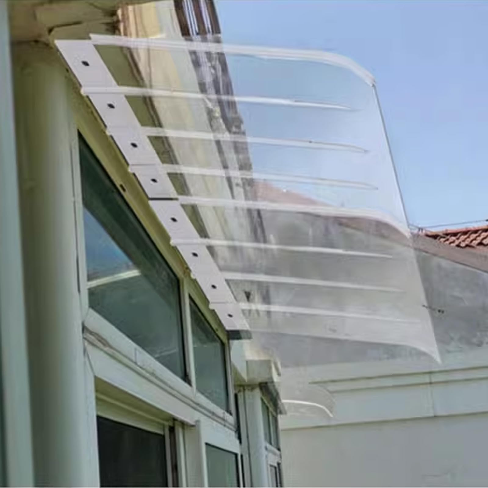 CZYZMDD UV Protection Door Canopy HeavyDuty Polycarbonate Awning 200 kg ImpactResistant Weatherproof Overhead Shelter for Front Sizes 40/50/60 cm (24"x59")