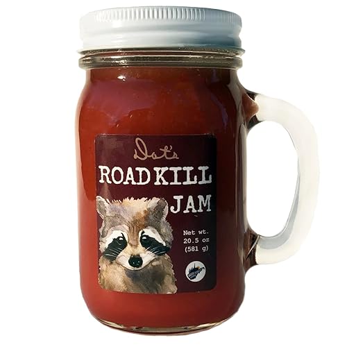 Road Kill Jam in Pint Jar con asa – 16 oz – Minero de carbón, Hillbilly, Country, Primitive, camionero, cazador, conductor de camión, regalo de