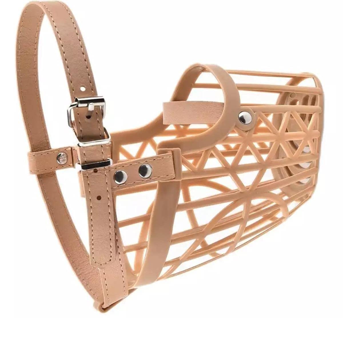 RvPaws Plastic Muzzle for Dogs (Large) Plastic Muzzle for Dog | Size 006 Large| Safety mask Dog for Biting and Barking