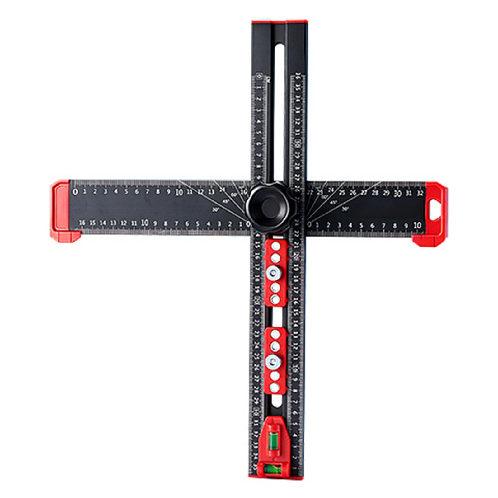 Carotoe 3 In 1 Marking And Punching Ruler Ergonomic Woodworking Ruler For Accurate Woodworking Measurements Builder Scribing Tool