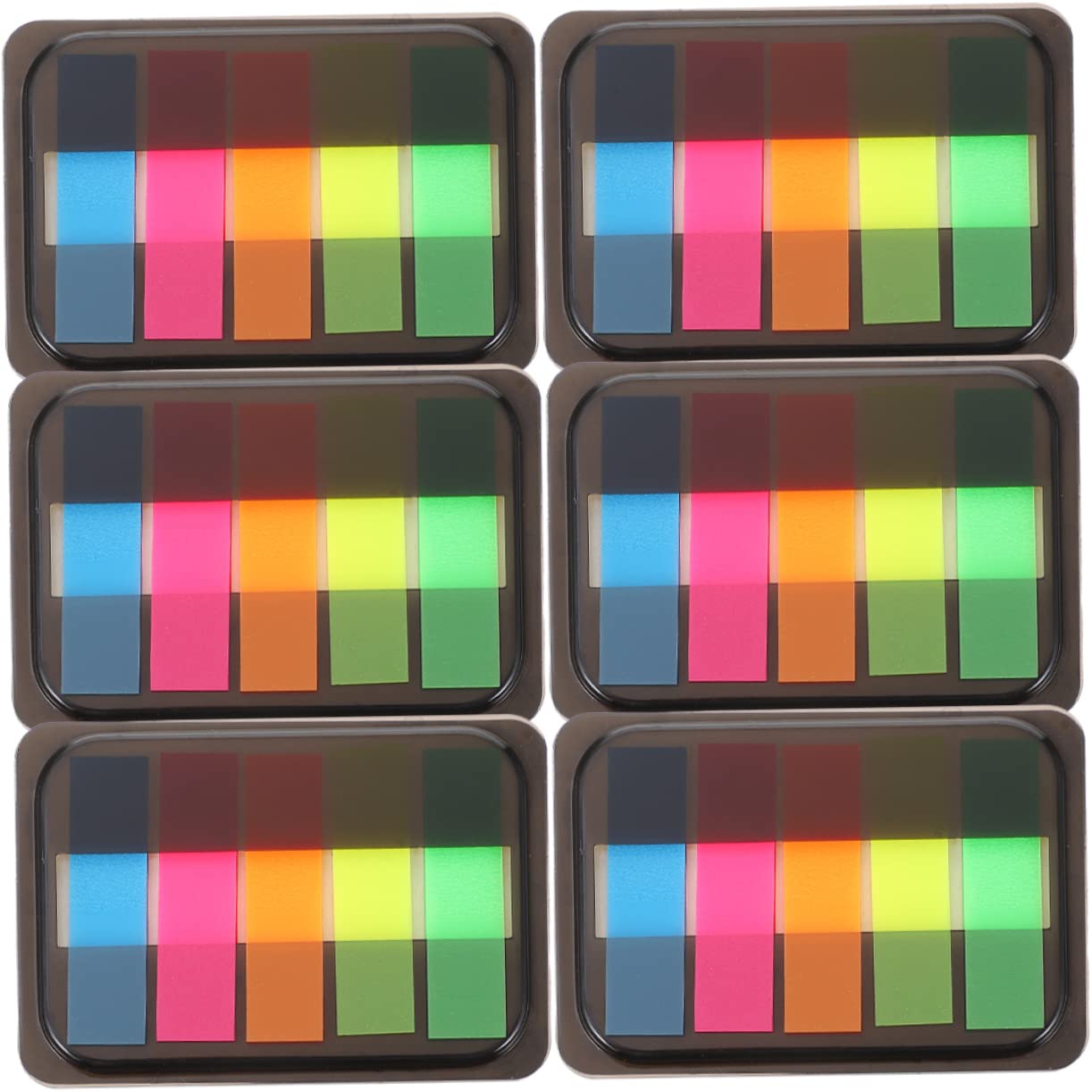 Tiras Adhesivas De Lectura Transparentes Cajas De Marcadores De Página Fluorescentes Para Escuela y Oficina Para Resaltar y Anotar Textos