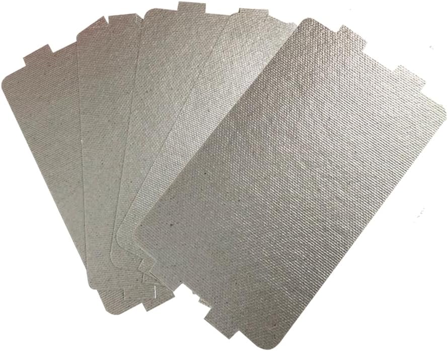 Microwave oven protective cover replacement sheet，Microwave Oven Mica Sheet, Heat Insulation, Flame Retardant, Oil-Proof Baffle, 11.6x6.5cm, 0.04mm Thick, 5 Pieces